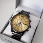 Reloj Steve Madden hombre – Cronógrafo Dorado/Negro